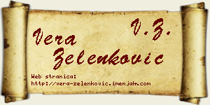 Vera Zelenković vizit kartica